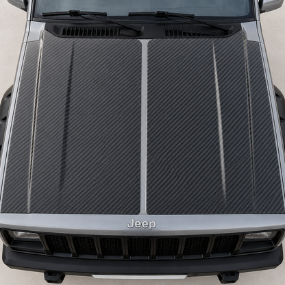 Indianhead Black Bonnet Blackout Air Release Self Adhesive Vinyl cut to size and shape for the prefect fit