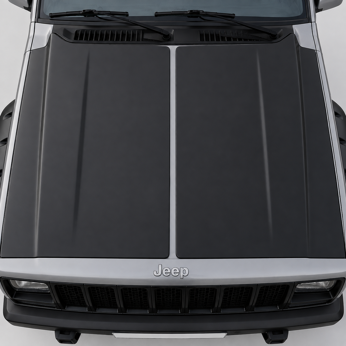 Indianhead Black Bonnet Blackout Air Release Self Adhesive Vinyl cut to size and shape for the prefect fit